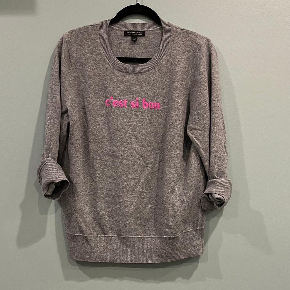 C'est Si Bon Banana Republic Italian Merino Wool Sweater